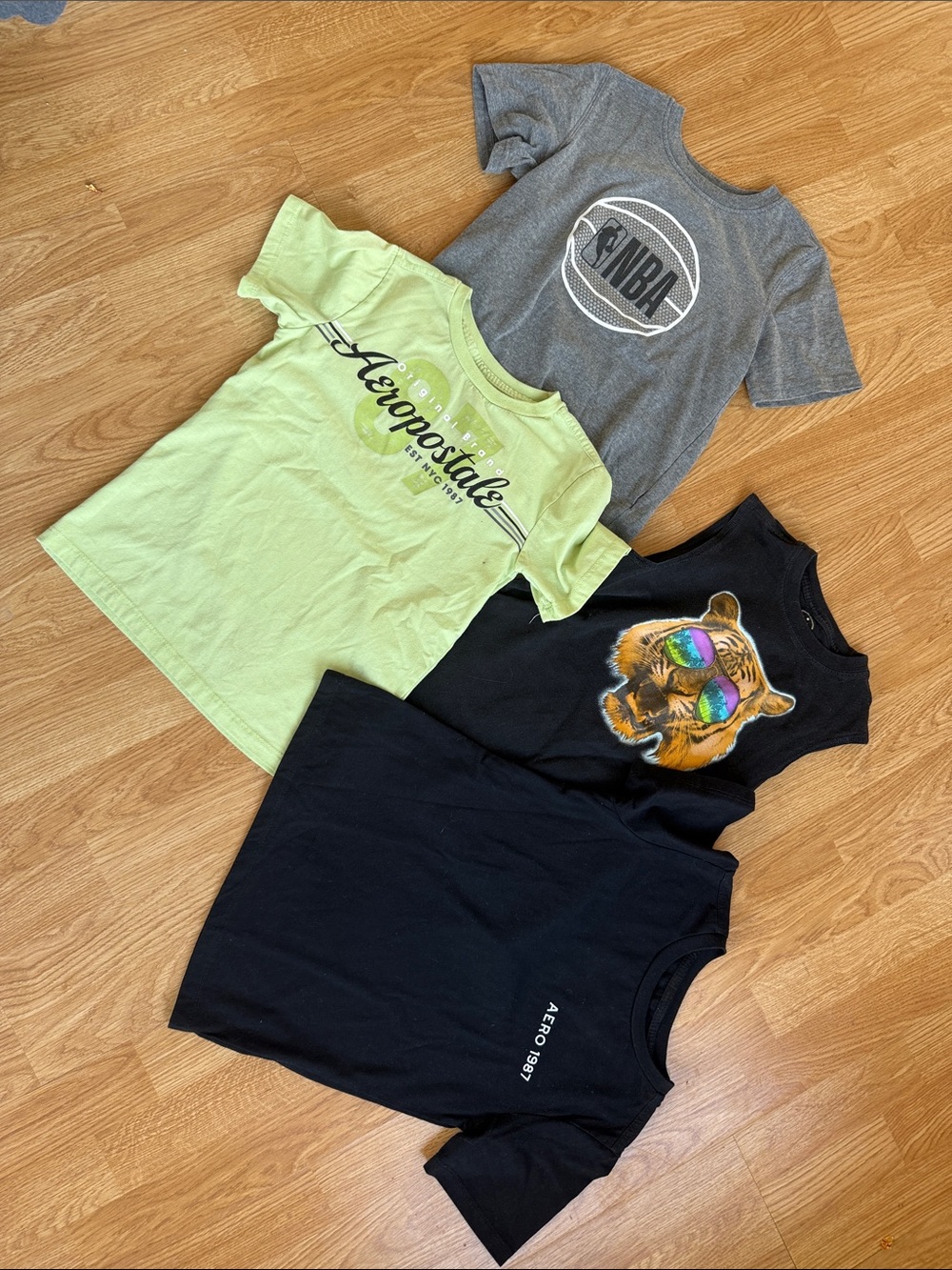 Aeropostale Light Green Logo Tee - Kids Short Sleeve